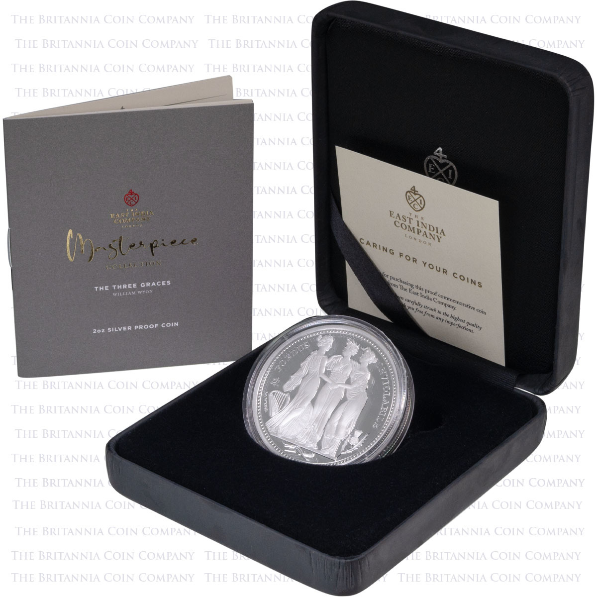 2021 Saint Helena Three Graces Two Ounce Silver Proof Coin Boxed