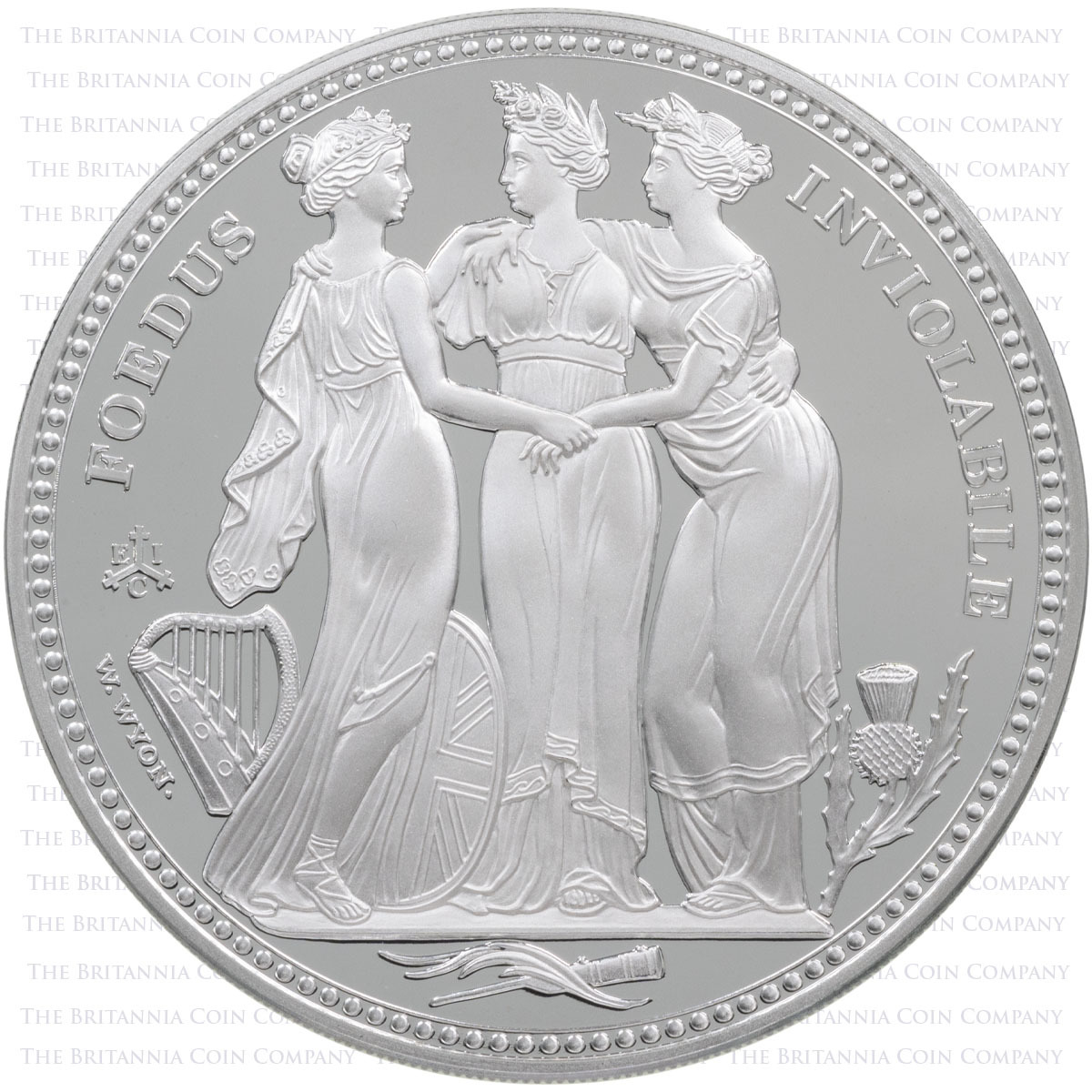FG21GRASP5OZ 2021 Saint Helena Three Graces Five Ounce Silver Proof Coin Reverse
