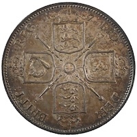 1887 Florin Jubilee Head Victoria Silver Proof Coin Thumbnail
