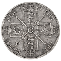 1889 Florin Victoria Silver Coin Thumbnail
