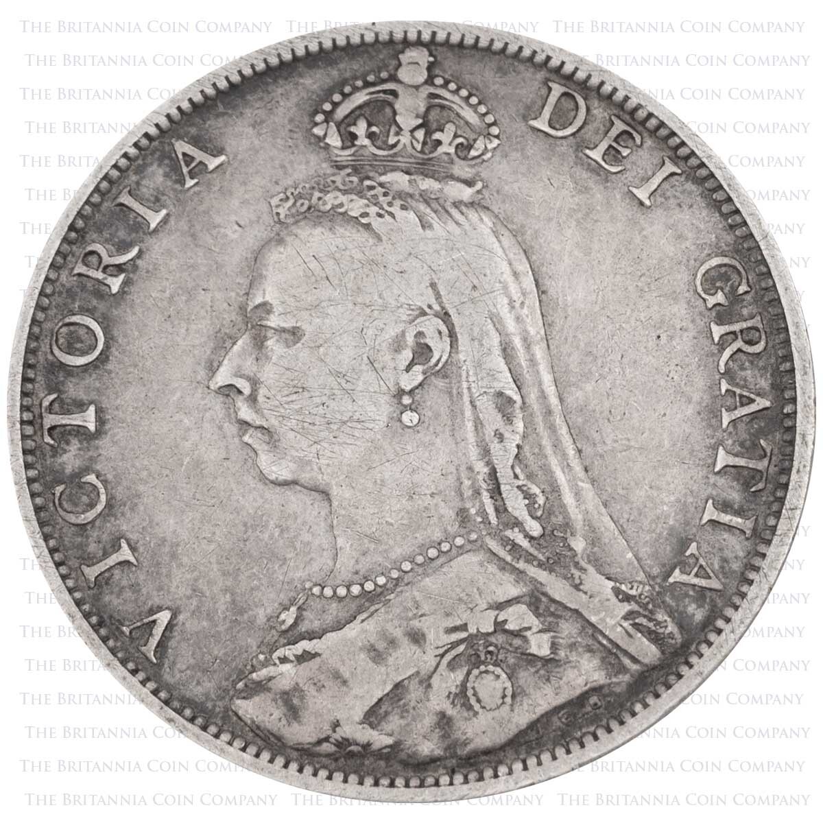 1889 Florin Victoria Silver Coin Obverse