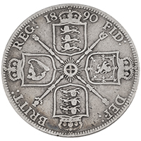 1890 Florin Victoria Silver Coin Thumbnail