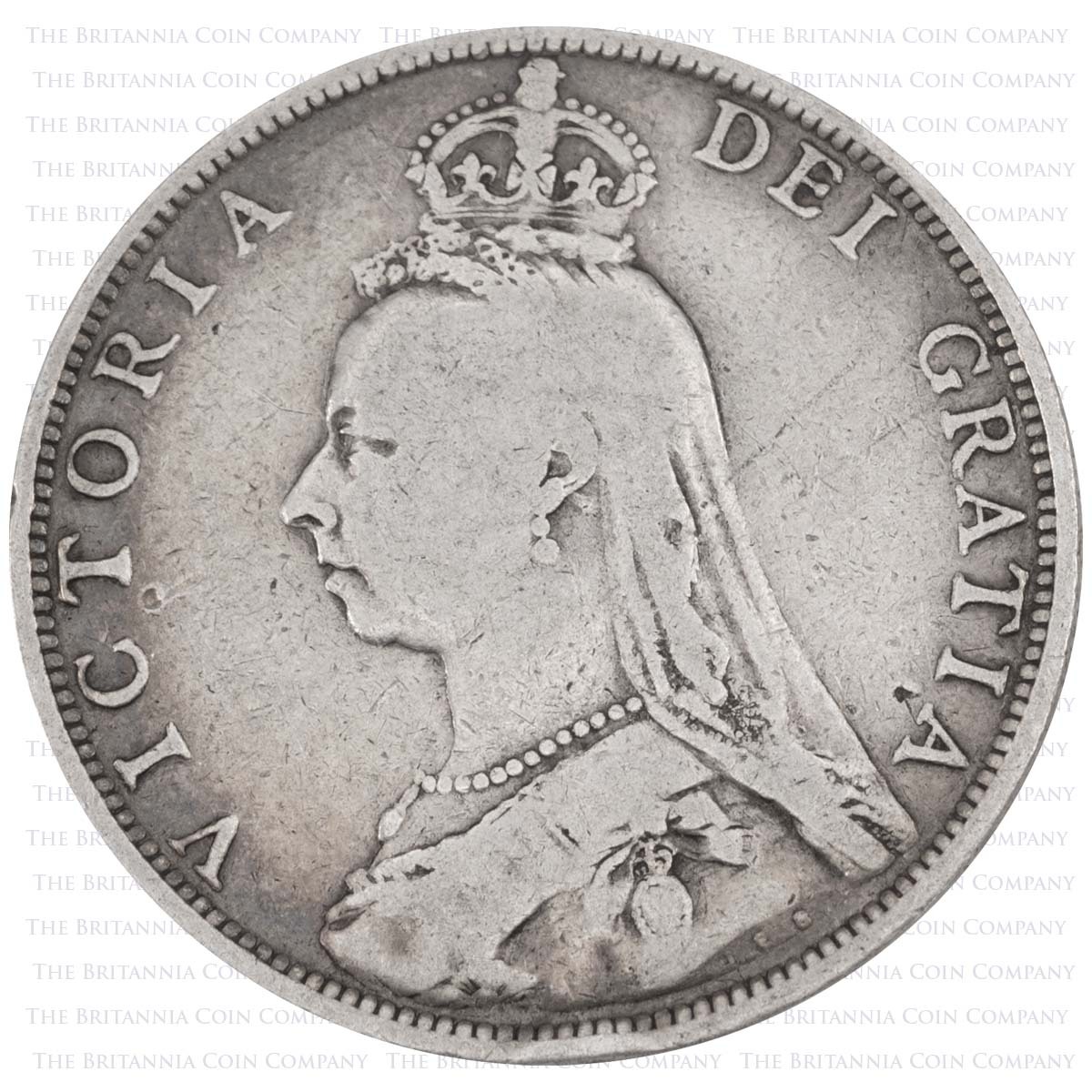 1890 Florin Victoria Silver Coin Obverse