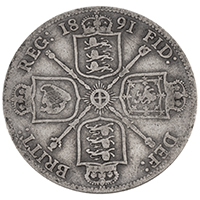 1891 Florin Victoria Silver Coin Thumbnail