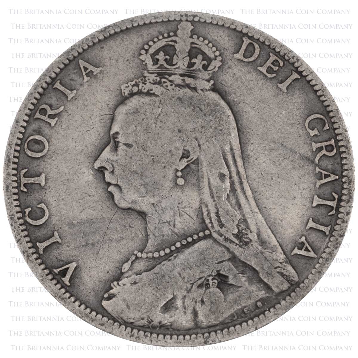1891 Florin Victoria Silver Coin Obverse