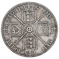 1892 Florin Victoria Silver Coin Thumbnail
