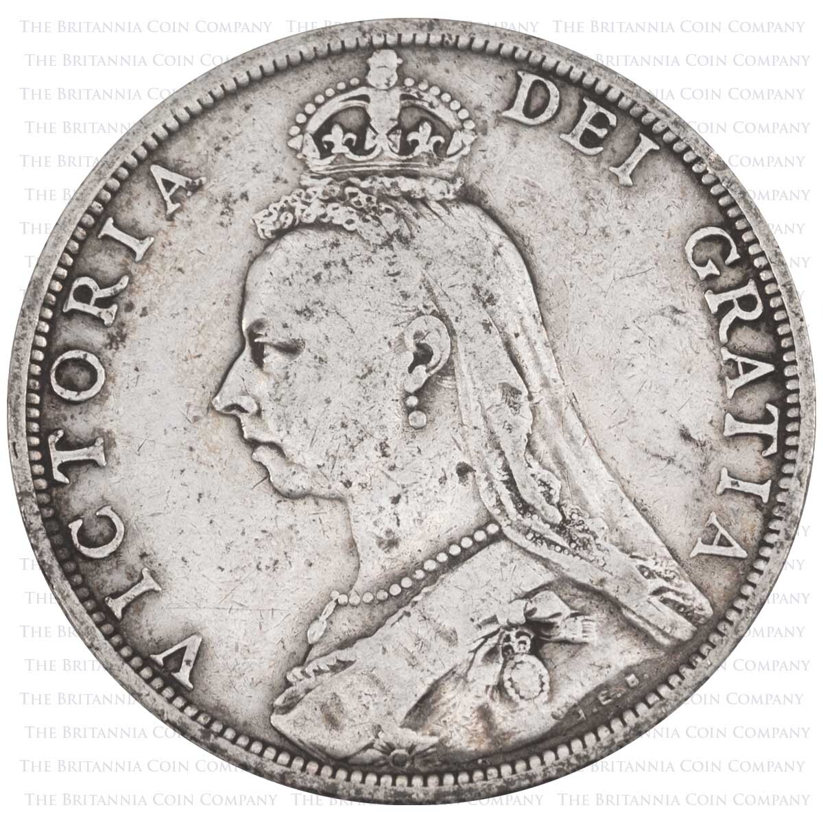 1892 Florin Victoria Silver Coin Obverse