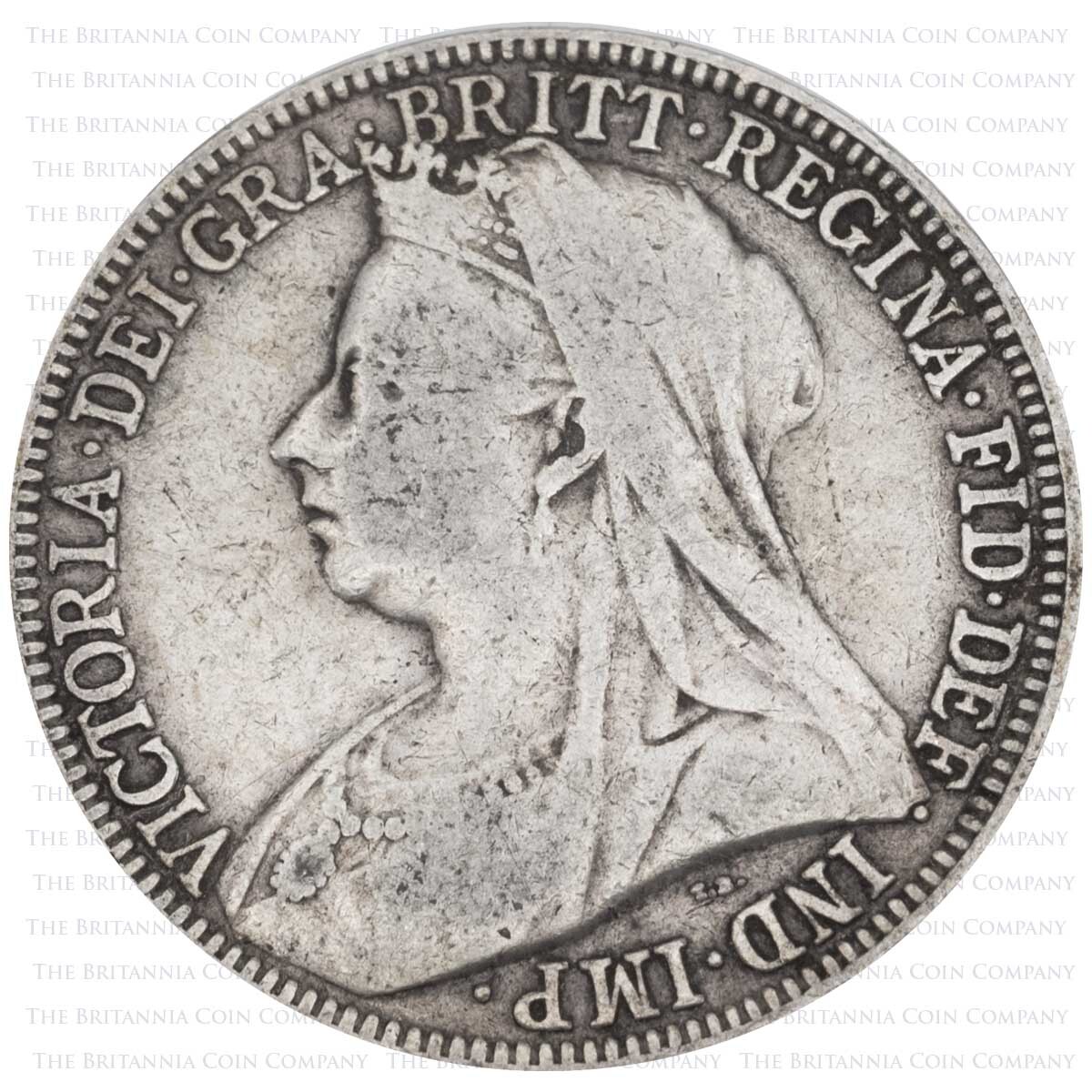 1896 Florin Victoria Silver Coin Obverse