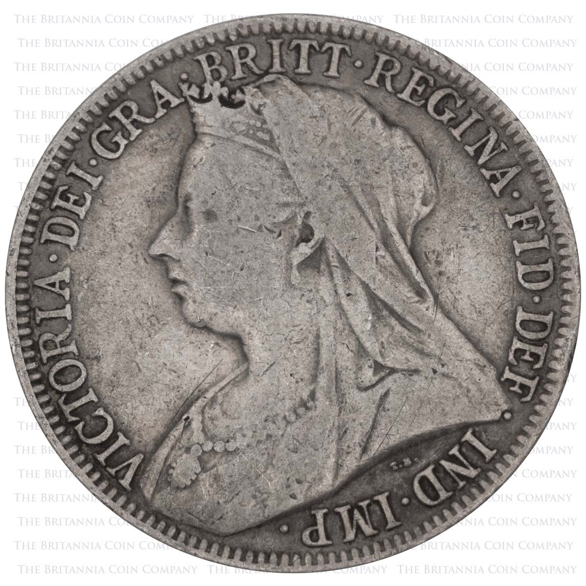 1899 Florin Victoria Silver Coin Obverse