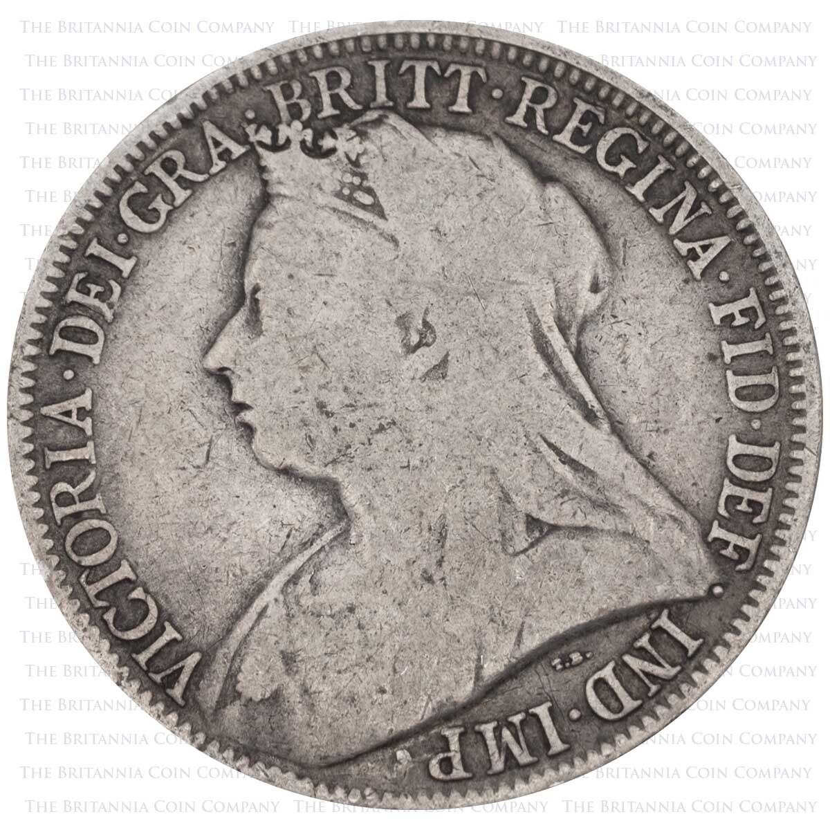 1901 Florin Victoria Silver Coin Obverse