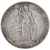 1902 Florin Edward VII Silver Coin Thumbnail