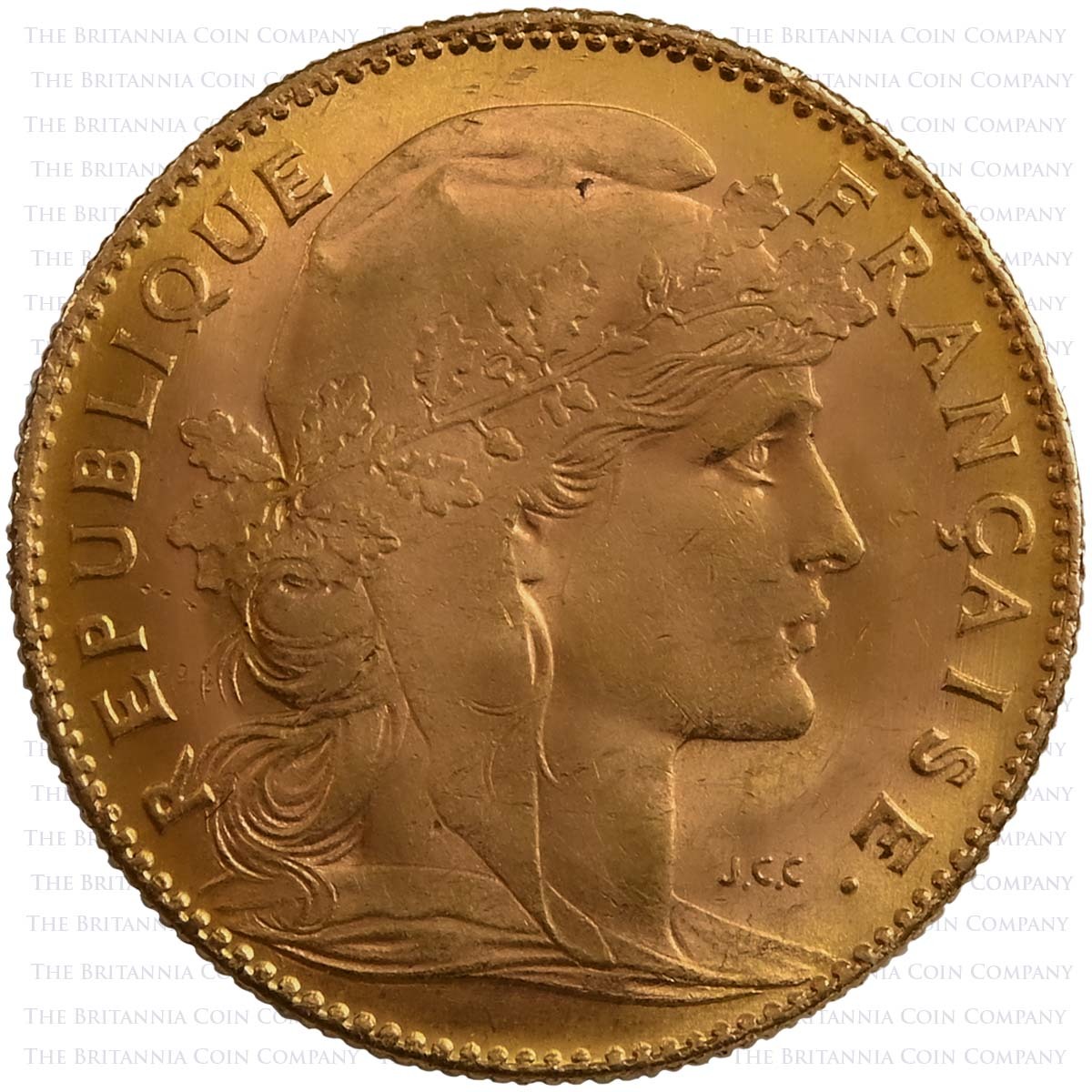 Gold French 10 Francs Best Value Marianne Obverse