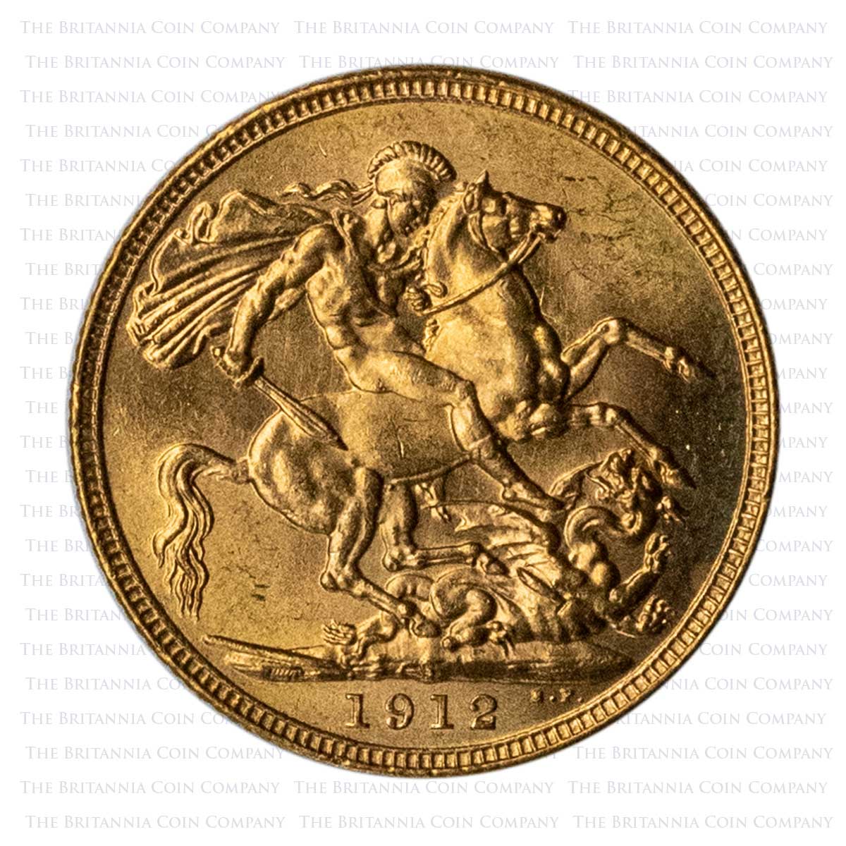 1912 George V Gold Sovereign Sydney Reverse
