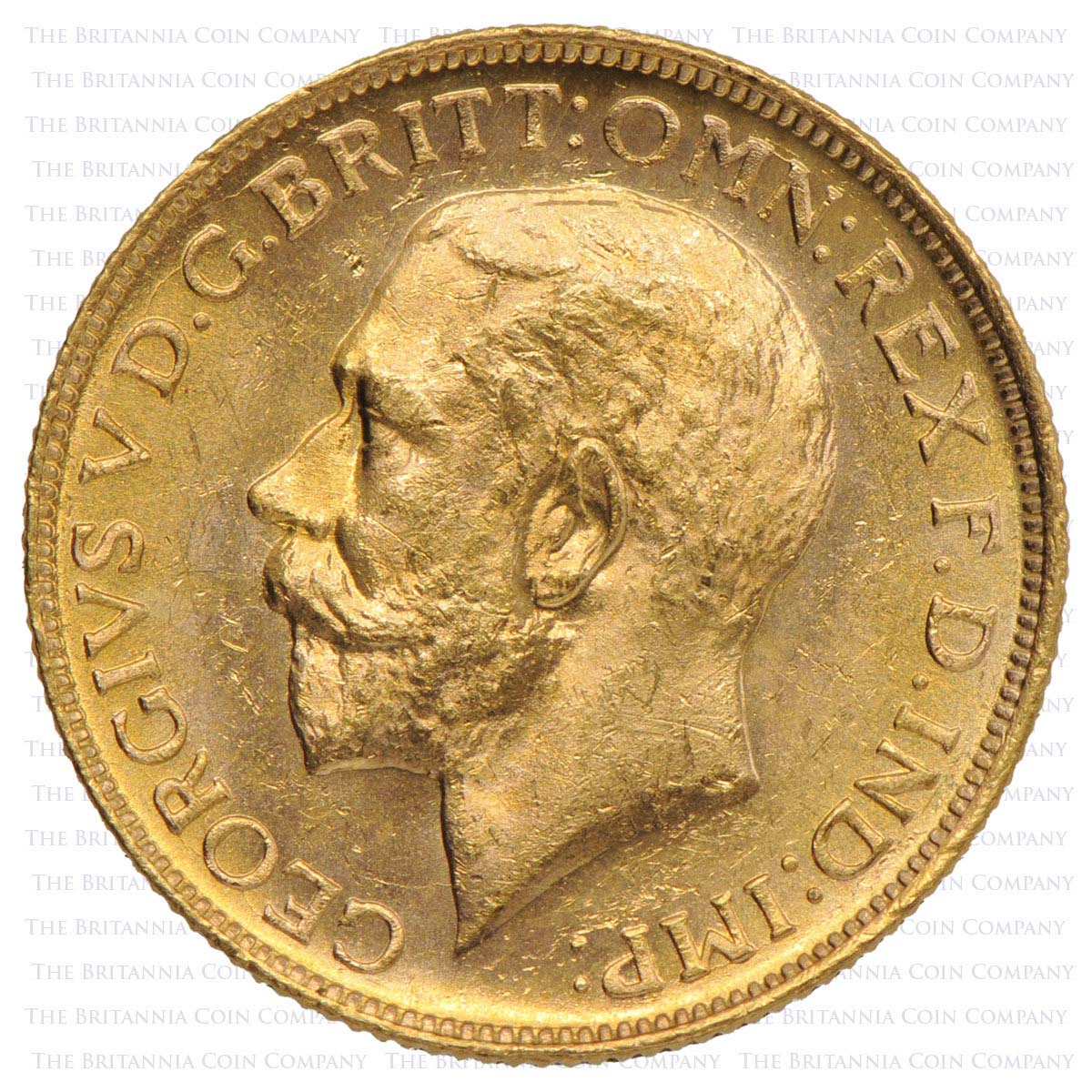 1915 George V Gold Sovereign Sydney Obverse