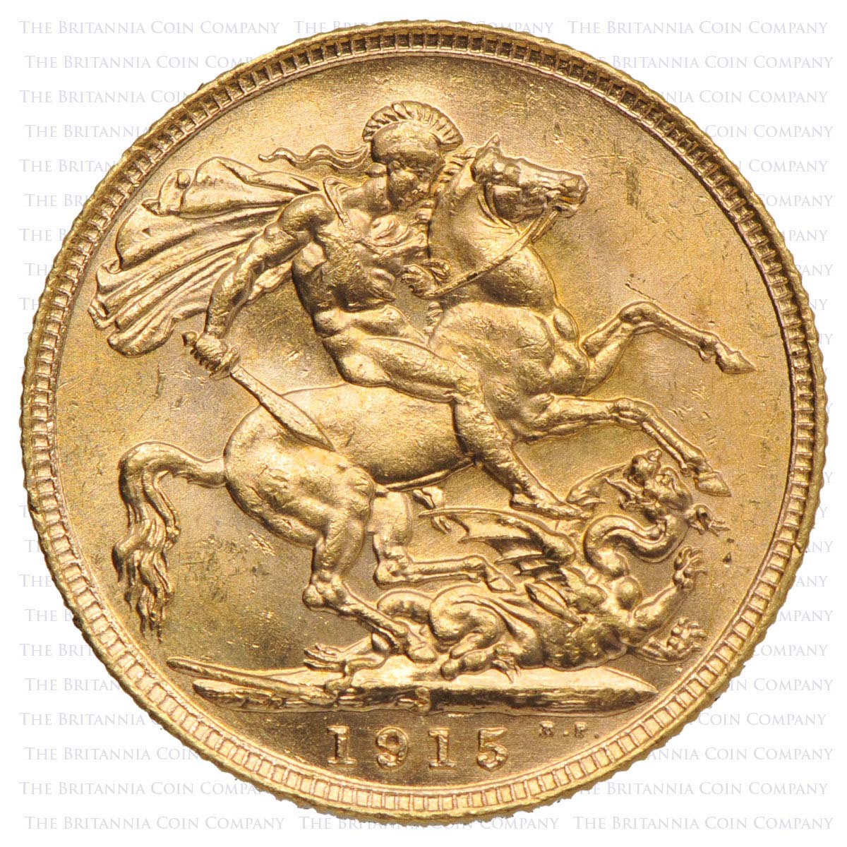1915 George V Gold Sovereign Sydney Reverse