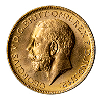 1925 George V Gold Sovereign London Thumbnail
