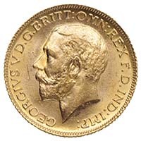1925 George V Gold Sovereign London Thumbnail