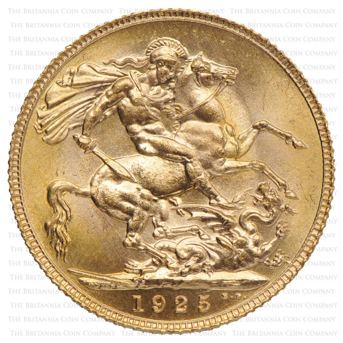 1925 George V Gold Sovereign London Reverse
