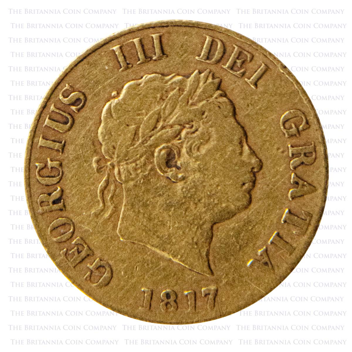 1817 George III Gold Half Sovereign First Modern Sovereign Obverse