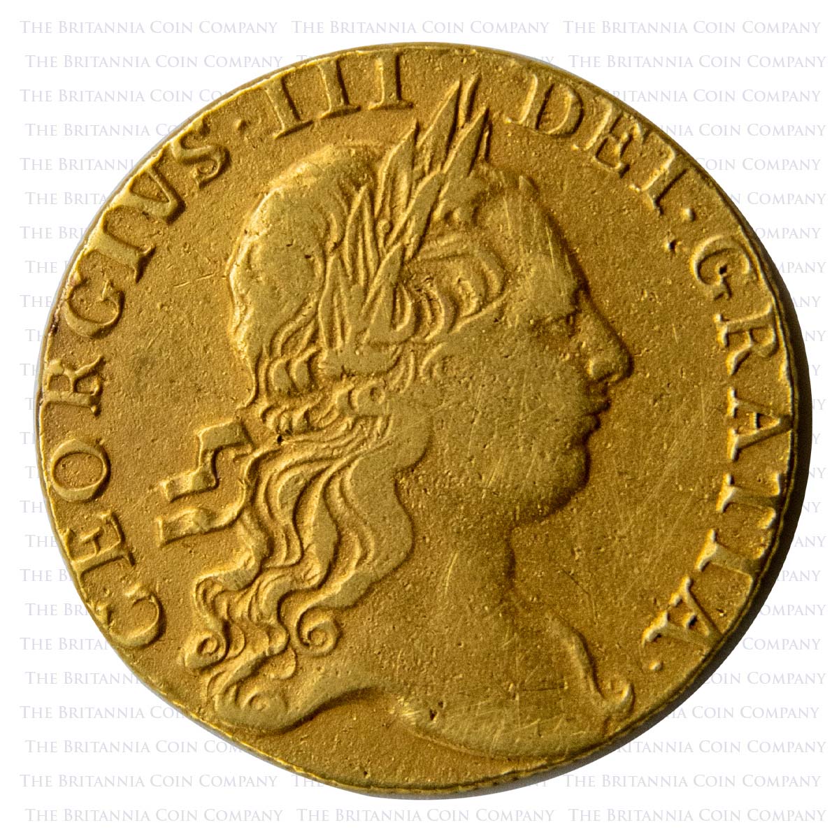 1765 George III Gold Guinea Obverse