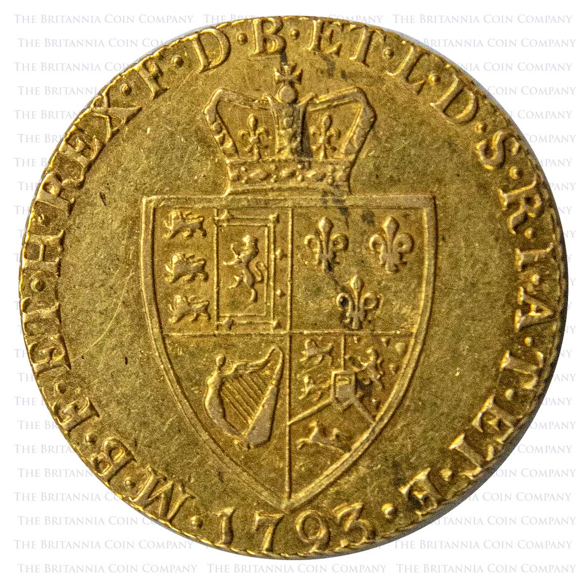 1793 George III Gold Guinea Reverse