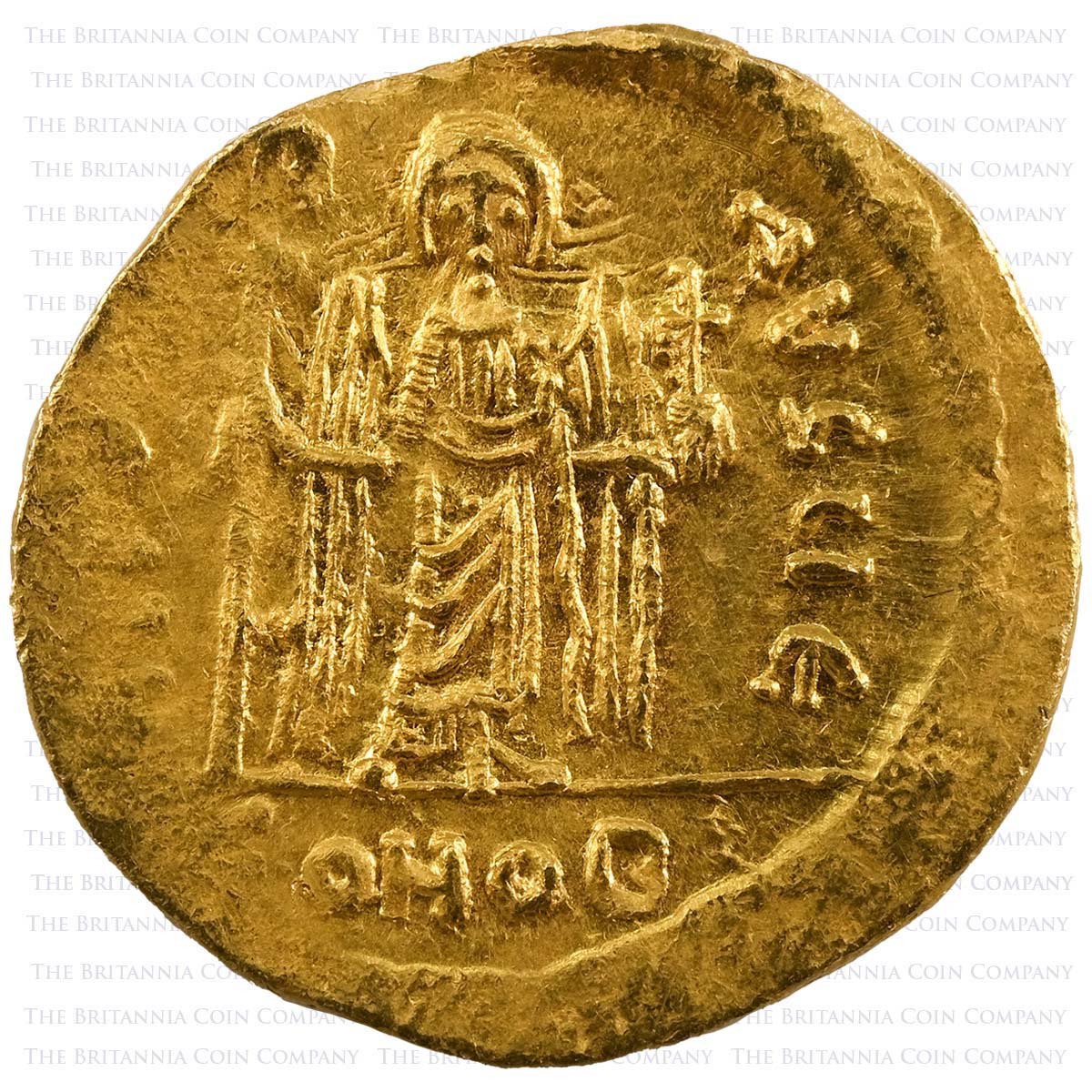 602-610 AD Phocas Gold Solidus Byzantine Constantinople Reverse