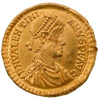 375-398 Valentinian II Solidus Trier Thumbnail