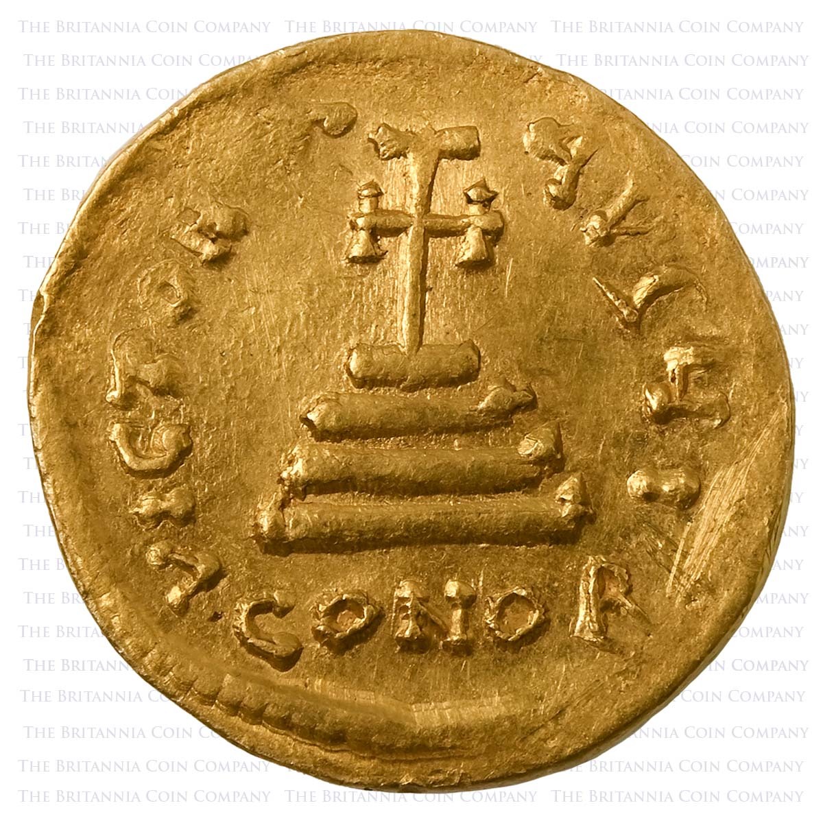 616-625 AD Heraclius & Heraclius Constantine Gold Solidus Byzantine Reverse