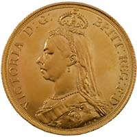 1887 Victoria Gold Double Sovereign Jubilee Head Thumbnail
