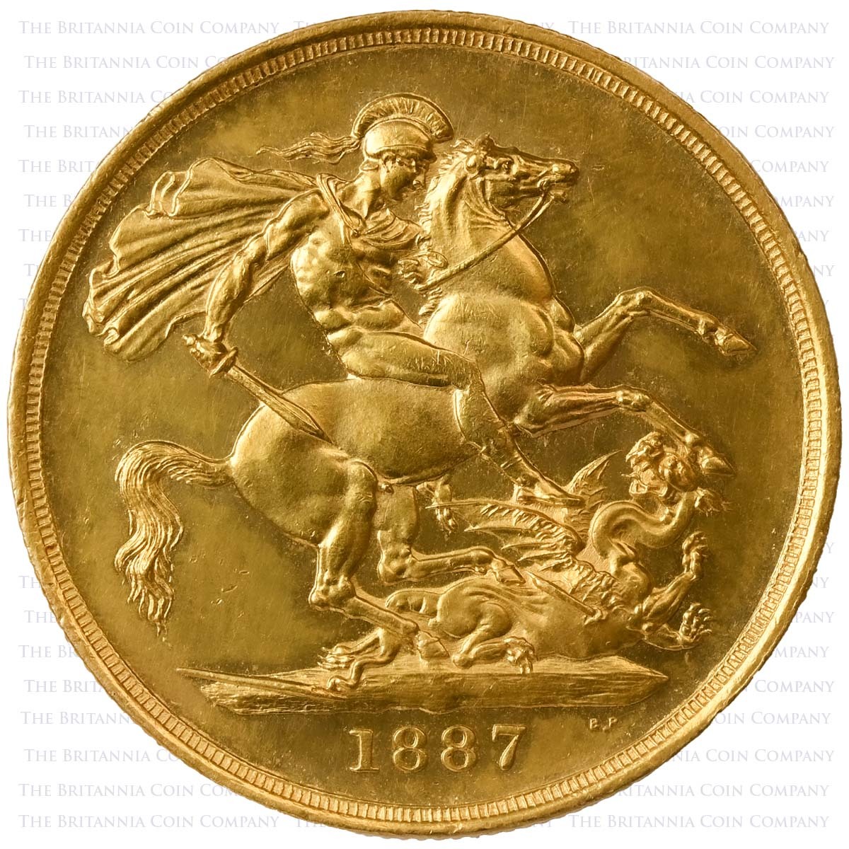 1887 Queen Victoria Gold Two Pound Double Sovereign Jubilee Head Reverse