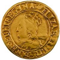 1567-1570 Elizabeth I Gold Crown MM Coronet Thumbnail