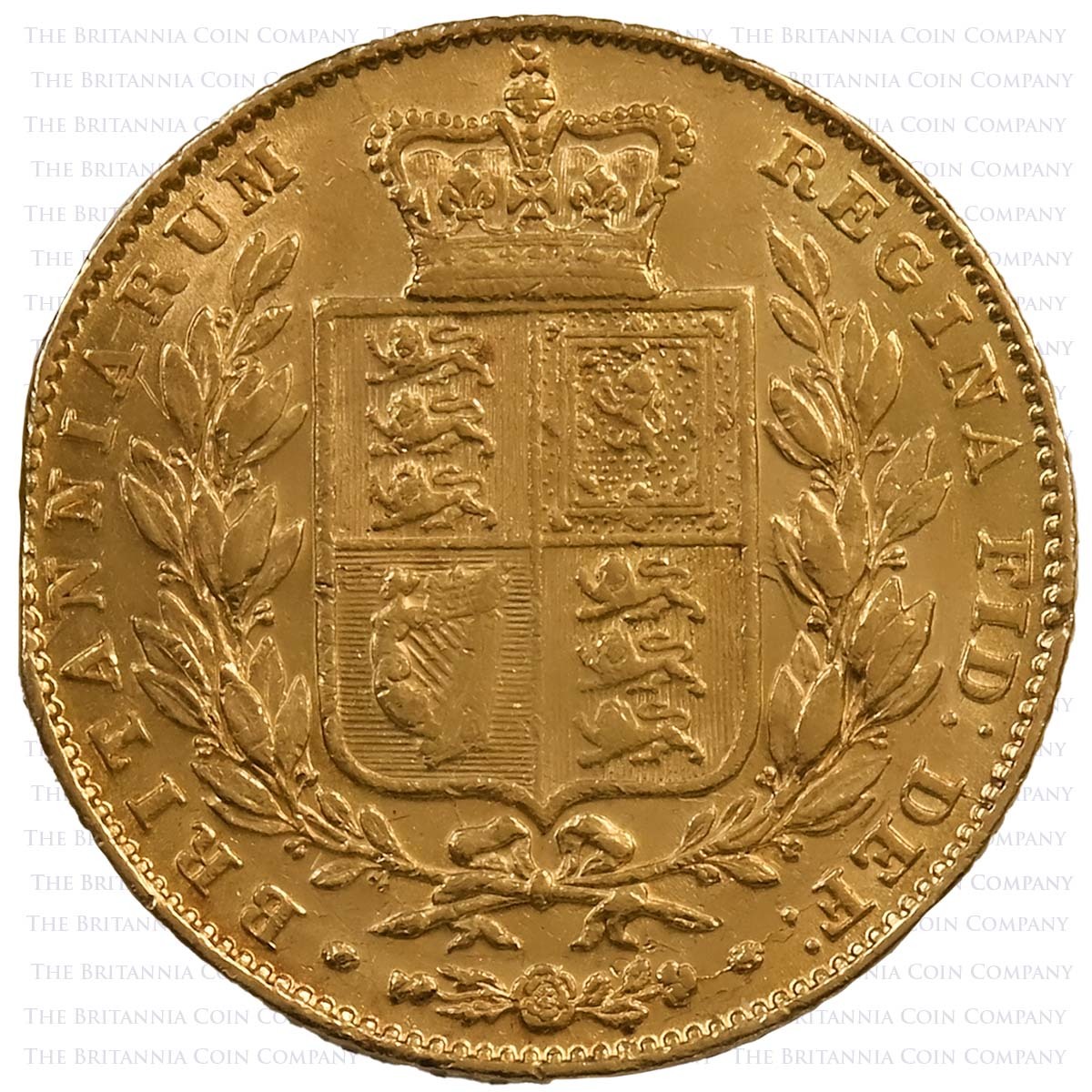 1846 Queen Victoria Gold Full Sovereign Young Head Shield Back I Error Wide Date Reverse