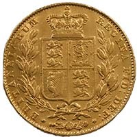 1846 Queen Victoria Gold Full Sovereign Young Head Shield Back I Error Wide Date Thumbnail