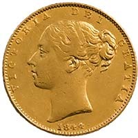 1844 Victoria Sovereign I Error Wide Date Thumbnail