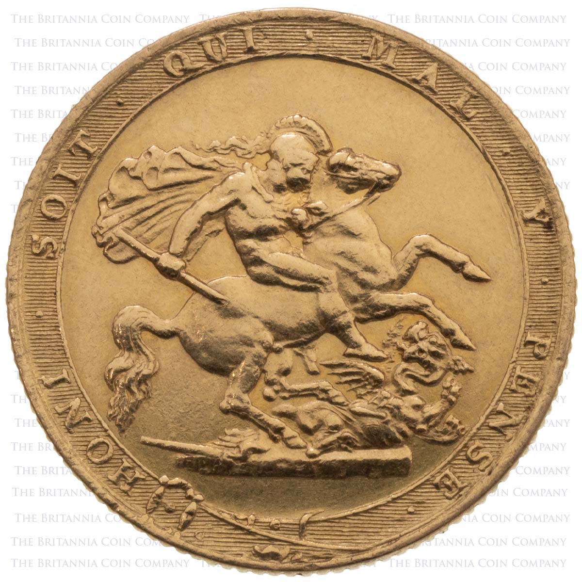 1818 King George III Full Gold Sovereign Ascending Colon Reverse