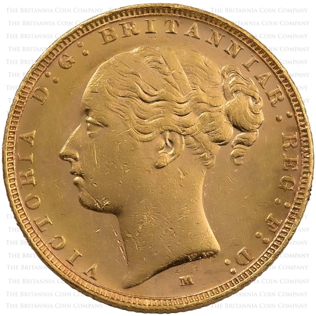 1886 Victoria Sovereign Melbourne Mint St George Obverse