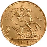 1913 George V Gold Sovereign Sydney Thumbnail