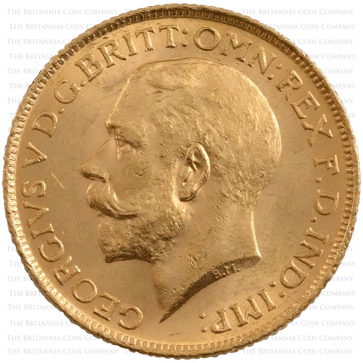 1913 George V Gold Sovereign Sydney Obverse
