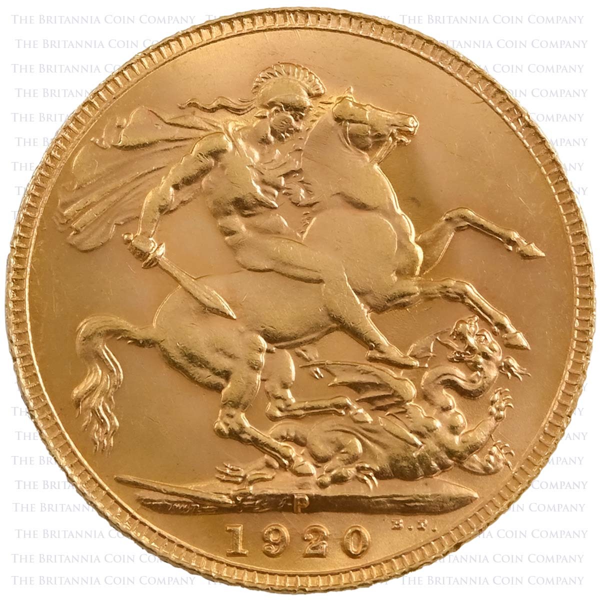1920 George V Sovereign Perth Mint Reverse
