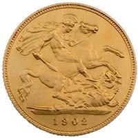 1902 Edward VII Gold Matte Proof Half Sovereign London Thumbnail