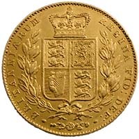 1839 Victoria Sovereign Rare Date Thumbnail