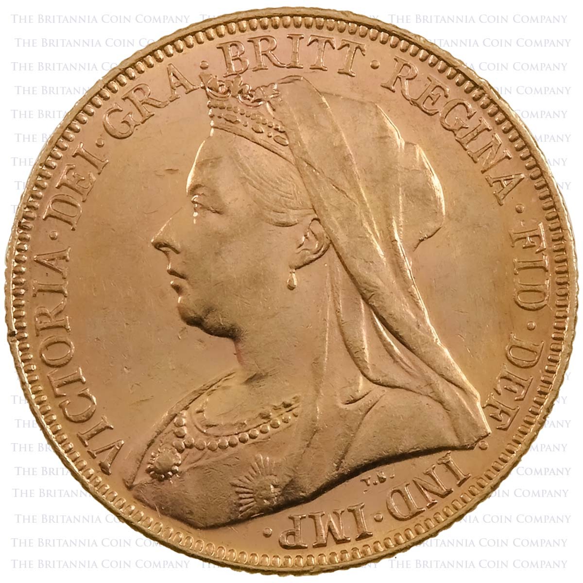 1899 Queen Victoria Gold Full Sovereign Old Veiled Widowed Head Melbourne Mint Australia Obverse