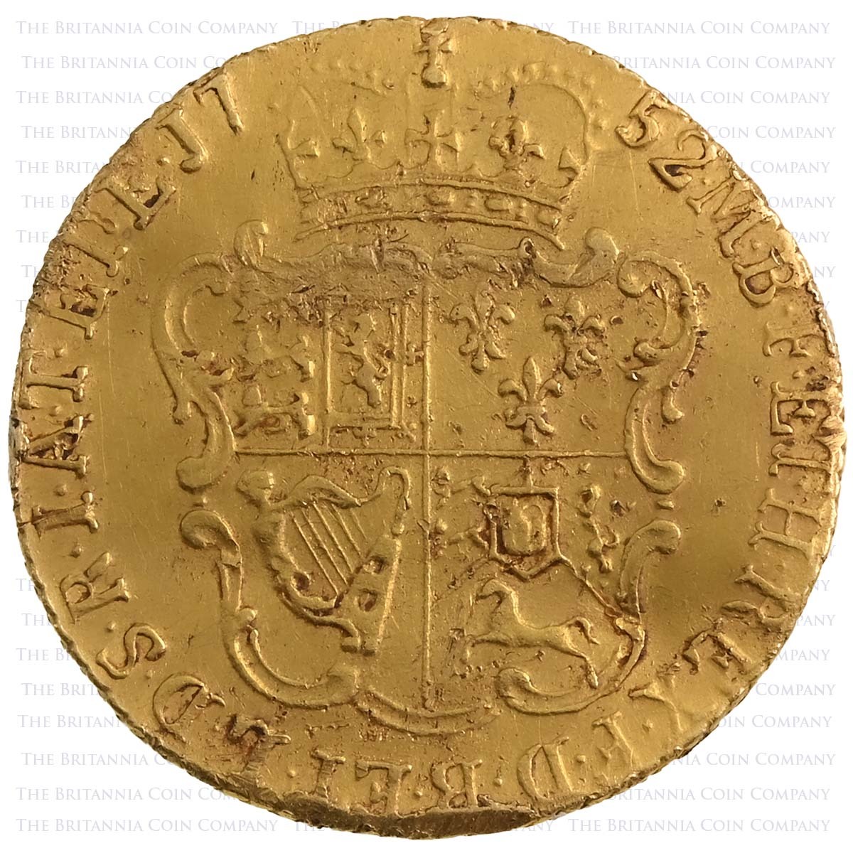 1752 George II Half Guinea Reverse