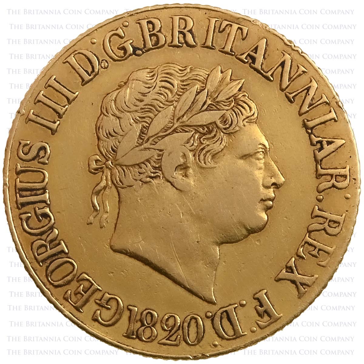 1820 George III Sovereign Closed 2 Obverse
