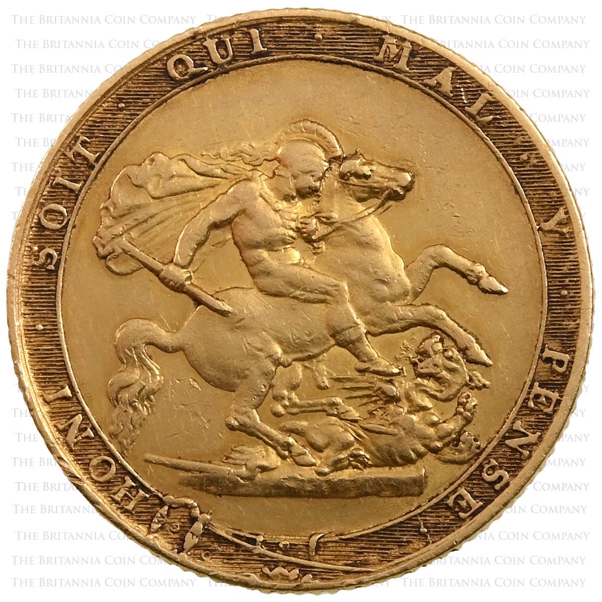 1820 George III Sovereign Open 2 Reverse