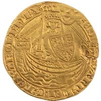 1363-1369 Edward III Half Noble Treaty Period Thumbnail