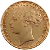 1876 Queen Victoria Gold Sydney Mint Full Sovereign Coin Saint George Reverse Thumbnail
