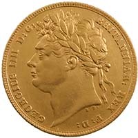 1822 King George IV Gold Full Sovereign Coin Thumbnail