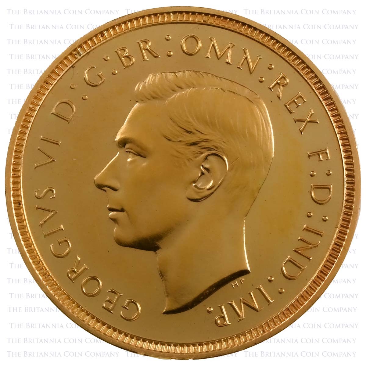 1937 King George VI Gold Proof Sovereign Obverse