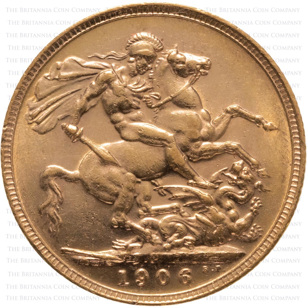 1906 King Edward VII Gold Full Sovereign Perth Mint Australia Coin Reverse